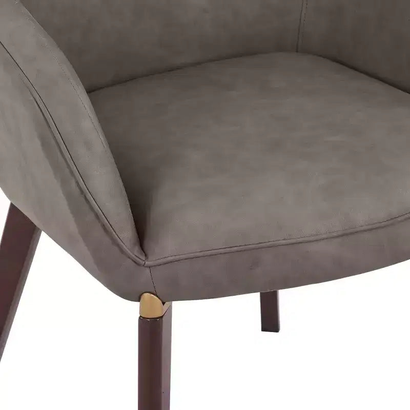 Chaise de salle à manger LeisureMod Elias – Siège en cuir ou velours rembourré avec pieds à revêtement en poudre, cuisine moderne, salle à manger, café, assise confortable