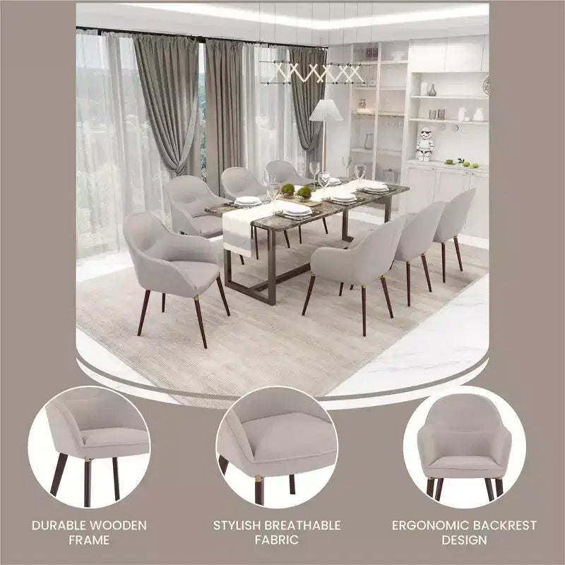 Chaise de salle à manger LeisureMod Elias – Siège en cuir ou velours rembourré avec pieds à revêtement en poudre, cuisine moderne, salle à manger, café, assise confortable