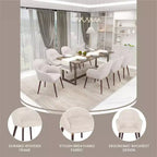 Chaise de salle à manger LeisureMod Elias – Siège en cuir ou velours rembourré avec pieds à revêtement en poudre, cuisine moderne, salle à manger, café, assise confortable
