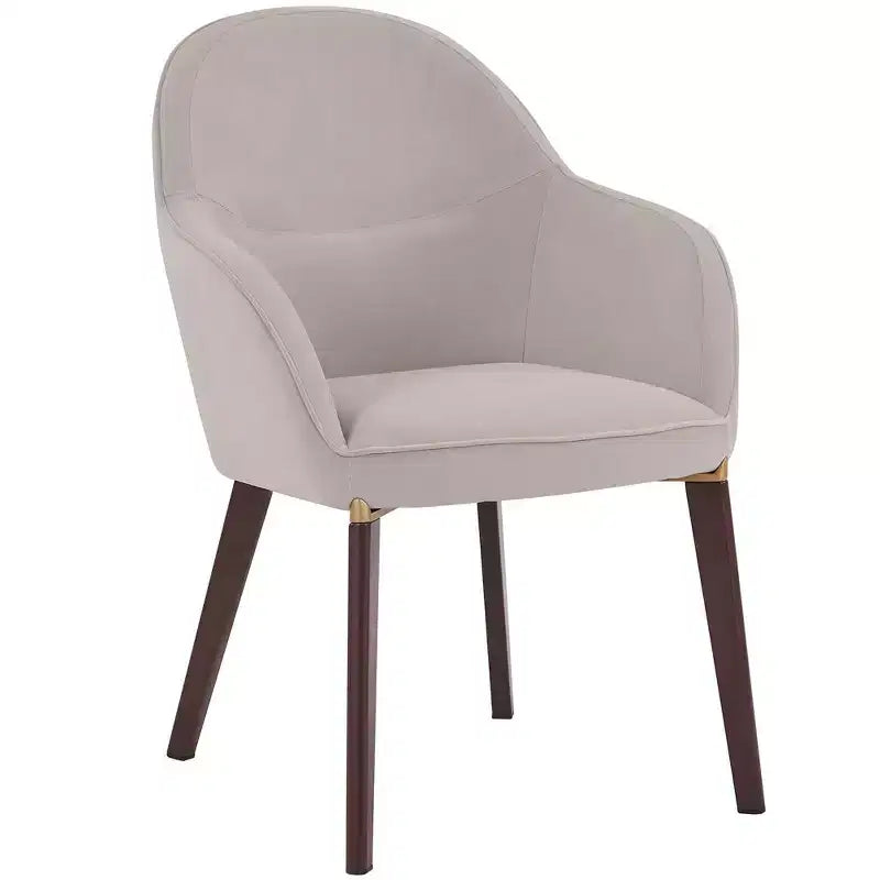 Chaise de salle à manger LeisureMod Elias – Siège en cuir ou velours rembourré avec pieds à revêtement en poudre, cuisine moderne, salle à manger, café, assise confortable