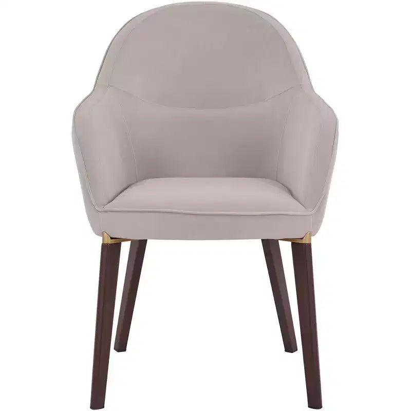 Chaise de salle à manger LeisureMod Elias – Siège en cuir ou velours rembourré avec pieds à revêtement en poudre, cuisine moderne, salle à manger, café, assise confortable