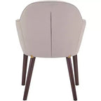Chaise de salle à manger LeisureMod Elias – Siège en cuir ou velours rembourré avec pieds à revêtement en poudre, cuisine moderne, salle à manger, café, assise confortable