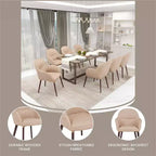 Chaise de salle à manger LeisureMod Elias – Siège en cuir ou velours rembourré avec pieds à revêtement en poudre, cuisine moderne, salle à manger, café, assise confortable