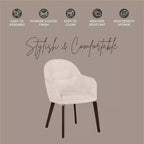 Chaise de salle à manger LeisureMod Elias – Siège en cuir ou velours rembourré avec pieds à revêtement en poudre, cuisine moderne, salle à manger, café, assise confortable