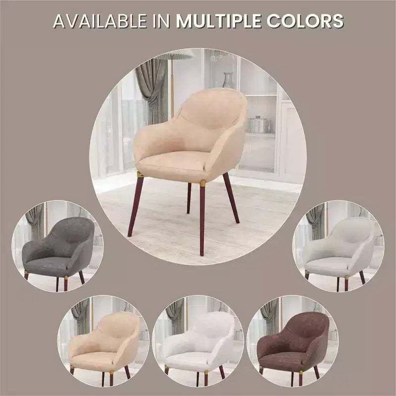 Chaise de salle à manger LeisureMod Elias – Siège en cuir ou velours rembourré avec pieds à revêtement en poudre, cuisine moderne, salle à manger, café, assise confortable