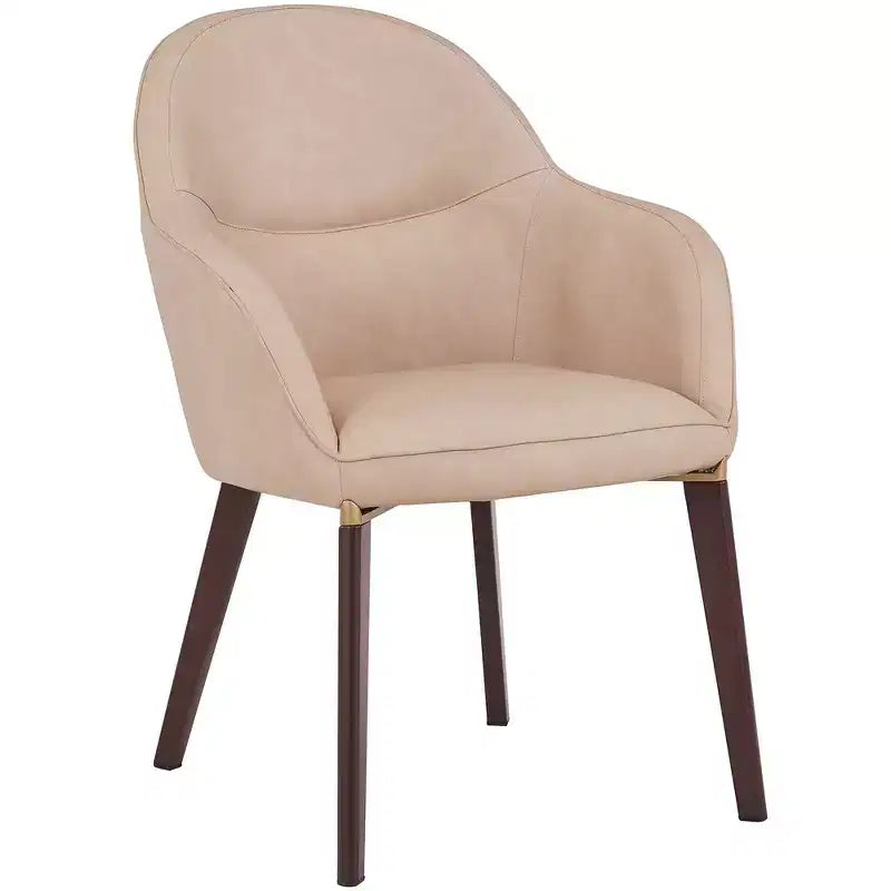 Chaise de salle à manger LeisureMod Elias – Siège en cuir ou velours rembourré avec pieds à revêtement en poudre, cuisine moderne, salle à manger, café, assise confortable
