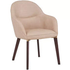 Chaise de salle à manger LeisureMod Elias – Siège en cuir ou velours rembourré avec pieds à revêtement en poudre, cuisine moderne, salle à manger, café, assise confortable