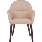 Chaise de salle à manger LeisureMod Elias – Siège en cuir ou velours rembourré avec pieds à revêtement en poudre, cuisine moderne, salle à manger, café, assise confortable