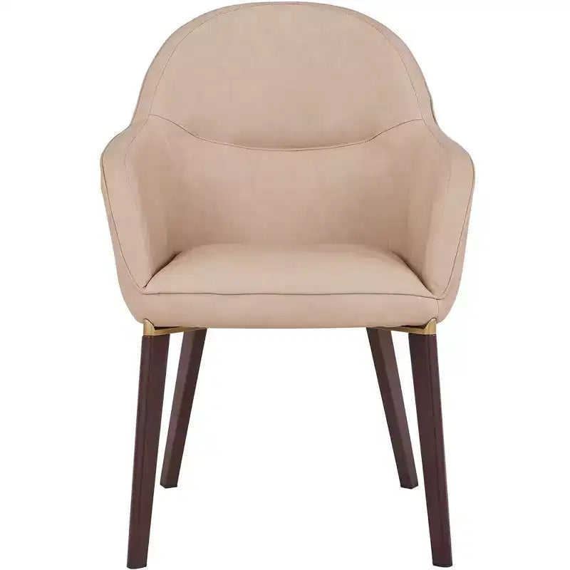 Chaise de salle à manger LeisureMod Elias – Siège en cuir ou velours rembourré avec pieds à revêtement en poudre, cuisine moderne, salle à manger, café, assise confortable