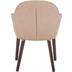 Chaise de salle à manger LeisureMod Elias – Siège en cuir ou velours rembourré avec pieds à revêtement en poudre, cuisine moderne, salle à manger, café, assise confortable