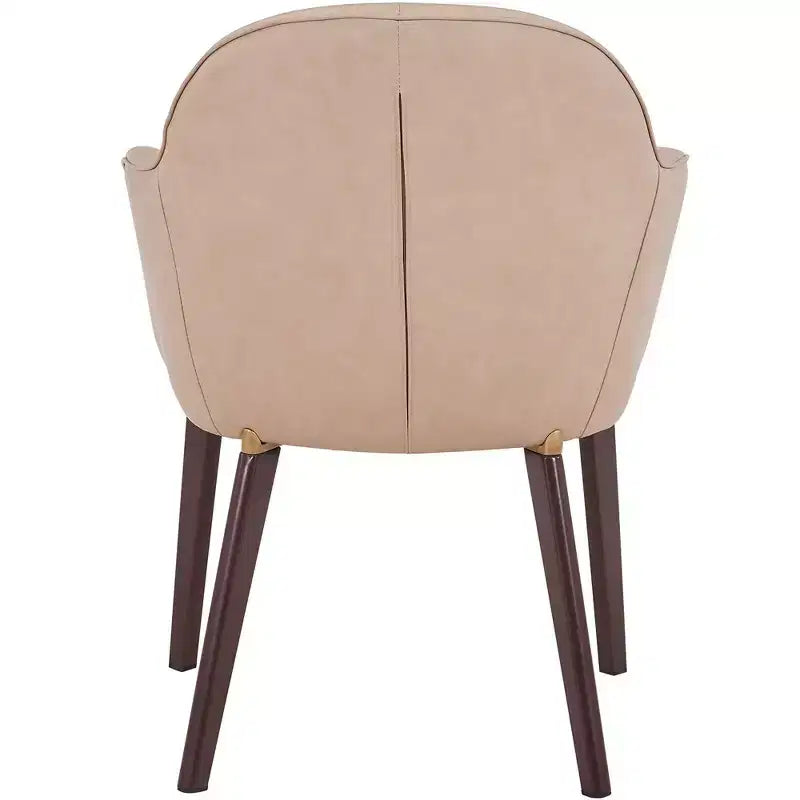 Chaise de salle à manger LeisureMod Elias – Siège en cuir ou velours rembourré avec pieds à revêtement en poudre, cuisine moderne, salle à manger, café, assise confortable