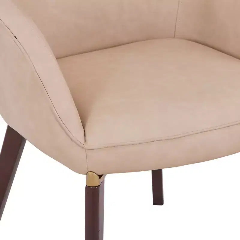 Chaise de salle à manger LeisureMod Elias – Siège en cuir ou velours rembourré avec pieds à revêtement en poudre, cuisine moderne, salle à manger, café, assise confortable