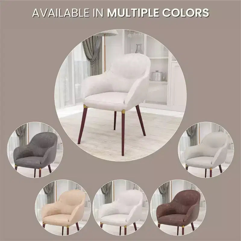 Chaise de salle à manger LeisureMod Elias – Siège en cuir ou velours rembourré avec pieds à revêtement en poudre, cuisine moderne, salle à manger, café, assise confortable