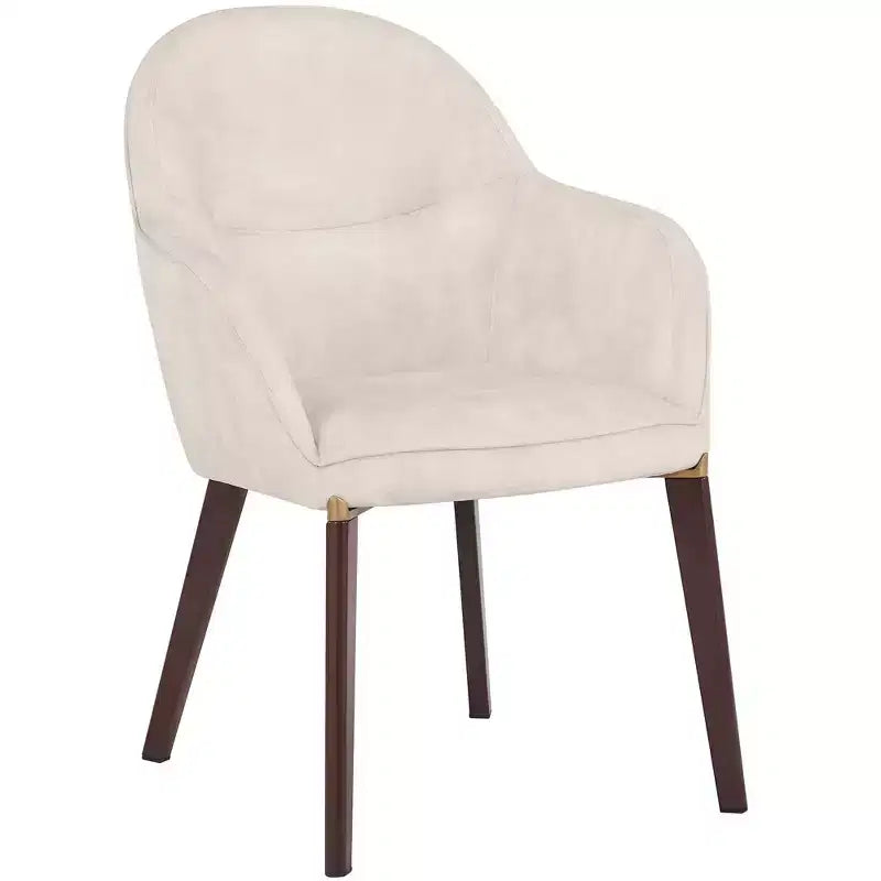 Chaise de salle à manger LeisureMod Elias – Siège en cuir ou velours rembourré avec pieds à revêtement en poudre, cuisine moderne, salle à manger, café, assise confortable