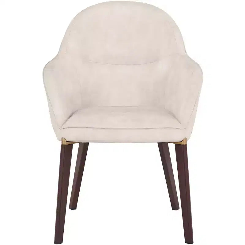 Chaise de salle à manger LeisureMod Elias – Siège en cuir ou velours rembourré avec pieds à revêtement en poudre, cuisine moderne, salle à manger, café, assise confortable