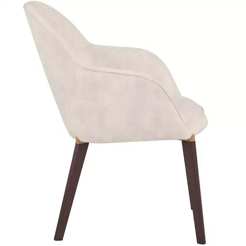 Chaise de salle à manger LeisureMod Elias – Siège en cuir ou velours rembourré avec pieds à revêtement en poudre, cuisine moderne, salle à manger, café, assise confortable