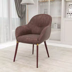 Chaise de salle à manger LeisureMod Elias – Siège en cuir ou velours rembourré avec pieds à revêtement en poudre, cuisine moderne, salle à manger, café, assise confortable