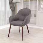 Chaise de salle à manger LeisureMod Elias – Siège en cuir ou velours rembourré avec pieds à revêtement en poudre, cuisine moderne, salle à manger, café, assise confortable