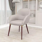 Chaise de salle à manger LeisureMod Elias – Siège en cuir ou velours rembourré avec pieds à revêtement en poudre, cuisine moderne, salle à manger, café, assise confortable