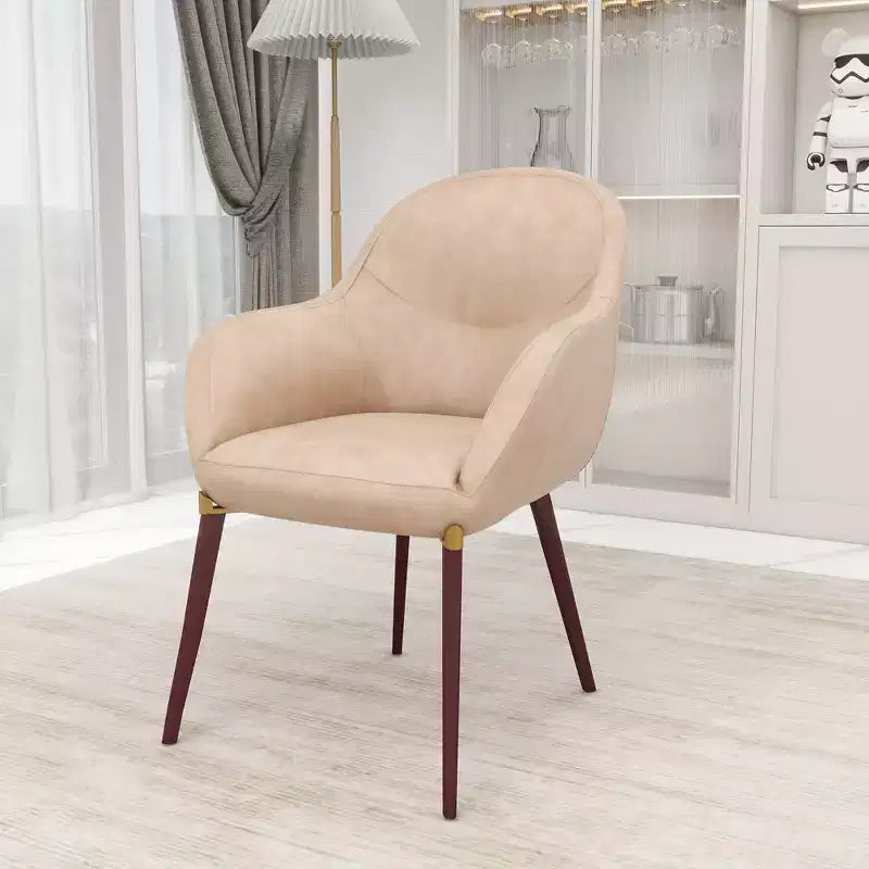 Chaise de salle à manger LeisureMod Elias – Siège en cuir ou velours rembourré avec pieds à revêtement en poudre, cuisine moderne, salle à manger, café, assise confortable