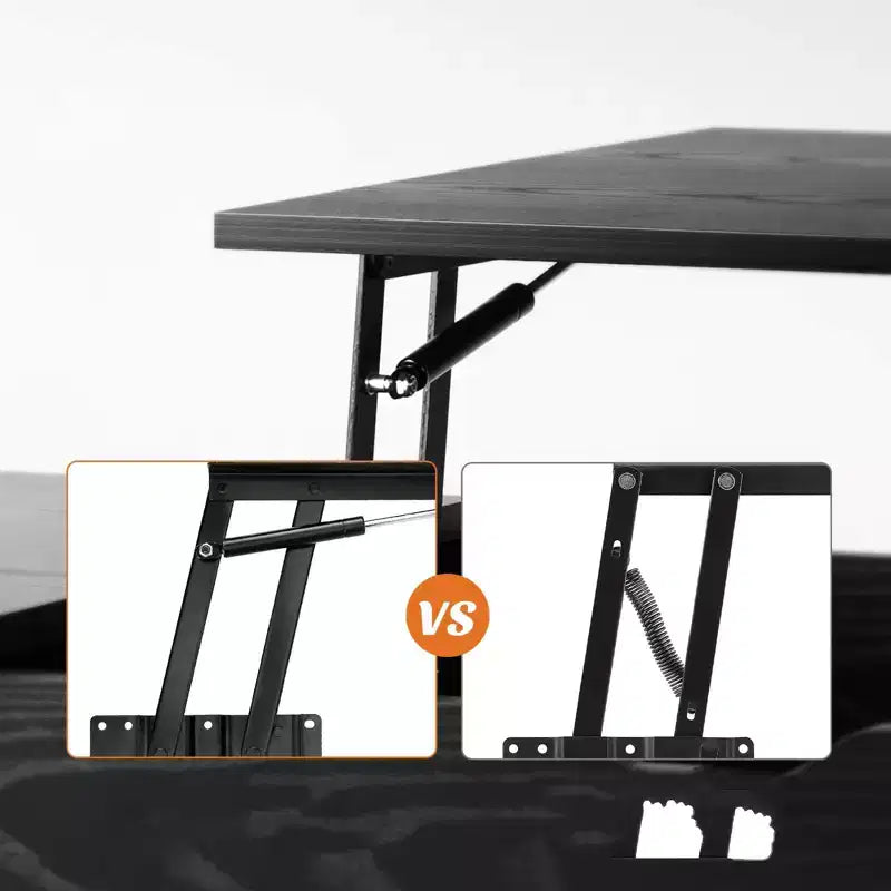 Table basse relevable JIONJOY avec rangement dissimulé, pieds en bois pour salon, petits espaces - Nettoyage facile