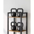 Étagère à Livres à 6 Niveaux VASAGLE, Bibliothèque, 30 x 60 x 178 cm, Unité d'Étagères, avec Panneaux Arrière, Style Industriel, Marron Rustique et Noir