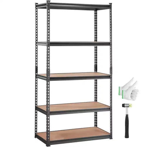 5-Tier Adjustable Heavy Duty Metal Shelving Unit 2000 lbs Capacity Chrome Wire Organizer for Garage