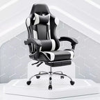 Chaise de jeu de course ergonomique JIONJOY avec dossier haut, soutien lombaire et accoudoirs réglables
