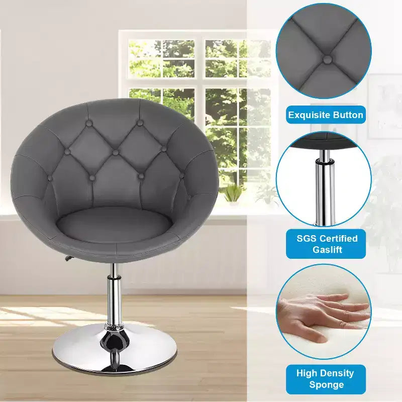FDW Chaise de vanité Chaise de salon Hauteur réglable Tabouret de bar Chaise de maquillage