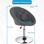 FDW Chaise de vanité Chaise de salon Hauteur réglable Tabouret de bar Chaise de maquillage
