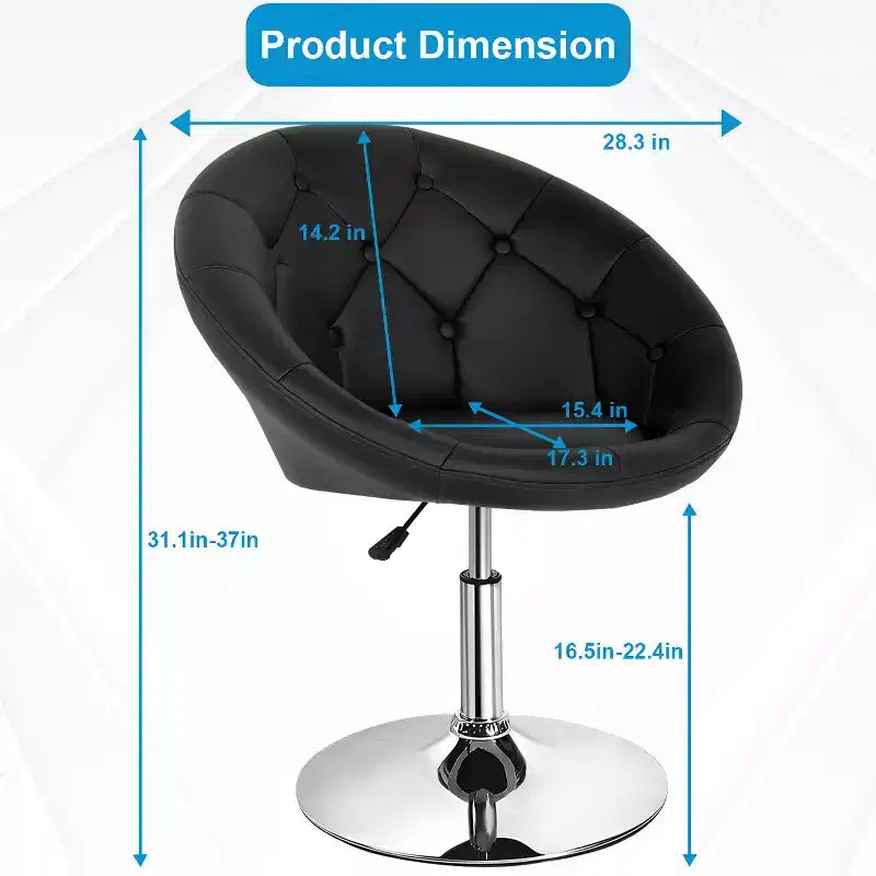 FDW Chaise de vanité Chaise de salon Hauteur réglable Tabouret de bar Chaise de maquillage
