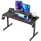 Bestier Bureau de Gamer 42 Petit Bureau d'Ordinateur pour Bureau à Domicile avec Lumières LED et Support de Moniteur