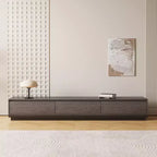 Meuble TV moderne extensible Luck Live Contemporain 200 cm en noyer foncé, console multimédia avec 3 tiroirs