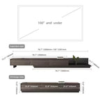 Meuble TV moderne extensible Luck Live Contemporain 200 cm en noyer foncé, console multimédia avec 3 tiroirs
