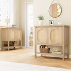 Meuble de Bar à Café, Armoire de Rangement avec 2 Portes, Buffet avec Rangement, Buffet Desserte pour Cuisine, Salle à Manger, Salon