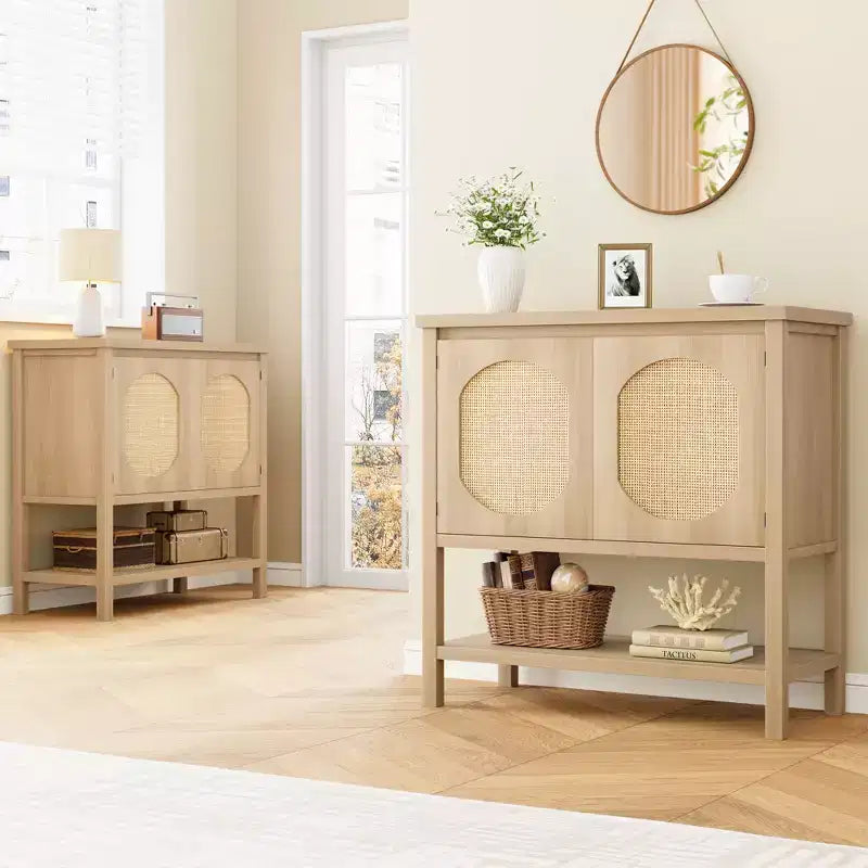 Meuble de Bar à Café, Armoire de Rangement avec 2 Portes, Buffet avec Rangement, Buffet Desserte pour Cuisine, Salle à Manger, Salon