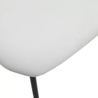 Chaise de salle à manger LeisureMod rembourrée en cuir avec dossier en hêtre et pieds en fer, lot de 4, série Lyra