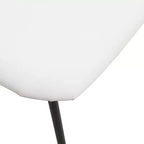 Chaise de salle à manger LeisureMod rembourrée en cuir avec dossier en hêtre et pieds en fer, lot de 4, série Lyra