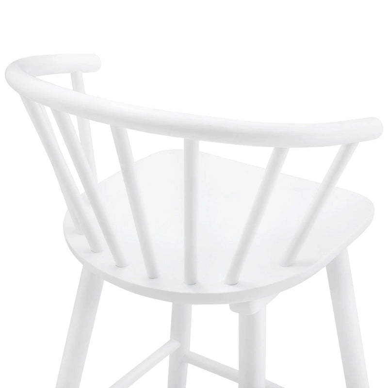 Lot de 3 tabourets de bar de 61 cm, hauteur comptoir, avec cadre en bois massif et dossier à barreaux pour îlot de cuisine