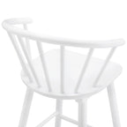 Lot de 3 tabourets de bar de 61 cm, hauteur comptoir, avec cadre en bois massif et dossier à barreaux pour îlot de cuisine