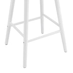 Lot de 3 tabourets de bar de 61 cm, hauteur comptoir, avec cadre en bois massif et dossier à barreaux pour îlot de cuisine