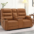 MCombo Canapé inclinable électrique avec console, canapé inclinable électrique avec chauffage et vibrations, ports USB, porte-gobelets PR624