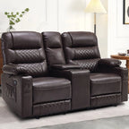 MCombo Canapé inclinable électrique avec console, canapé inclinable électrique avec chauffage et vibrations, ports USB, porte-gobelets PR624