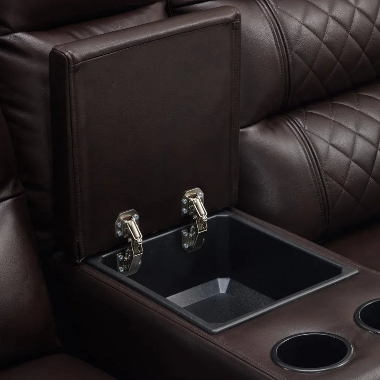 MCombo Canapé inclinable électrique avec console, canapé inclinable électrique avec chauffage et vibrations, ports USB, porte-gobelets PR624