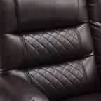 MCombo Canapé inclinable électrique avec console, canapé inclinable électrique avec chauffage et vibrations, ports USB, porte-gobelets PR624