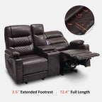 MCombo Canapé inclinable électrique avec console, canapé inclinable électrique avec chauffage et vibrations, ports USB, porte-gobelets PR624