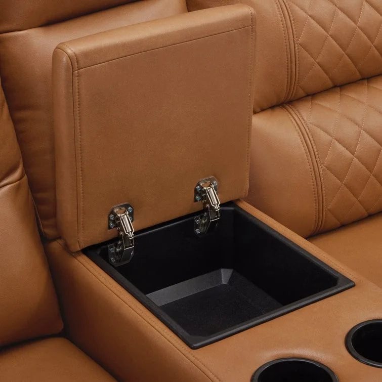 MCombo Canapé inclinable électrique avec console, canapé inclinable électrique avec chauffage et vibrations, ports USB, porte-gobelets PR624