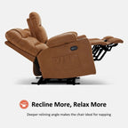 MCombo Canapé inclinable électrique avec console, canapé inclinable électrique avec chauffage et vibrations, ports USB, porte-gobelets PR624