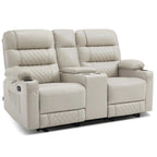 MCombo Canapé inclinable électrique avec console, canapé inclinable électrique avec chauffage et vibrations, ports USB, porte-gobelets PR624
