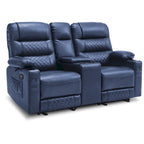 MCombo Canapé inclinable électrique avec console, canapé inclinable électrique avec chauffage et vibrations, ports USB, porte-gobelets PR624